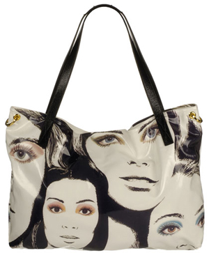 Polly Glazed Canvas Handbag by Jimmy Choo