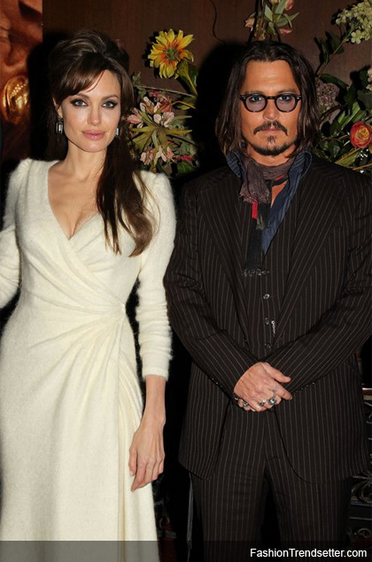 New York, NY - December 6, 2010: Angelina Jolie and Johnny Depp at the Premiere of Columbia Pictures' THE TOURIST at the Ziegfeld Theatre. Photo Courtesy of THE TOURIST Official Facebook Page.