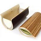 TIVI Handbag : Stainless Steel + Leather + Wooden Panels