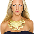 Michael Kors Bib Necklace & Off-The-Shoulder Dress