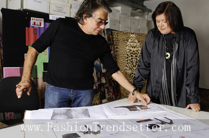 Roberto Cavalli and Margareta van den Bosch, Head of Design, H&M