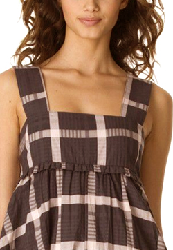 French Connection Big Check Tiered Maxi Dress