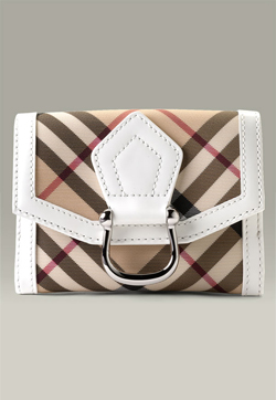 Burberry Check Credit Card Wallet 