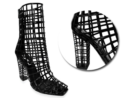 Yves Saint Laurent Patent Cage Low Boots