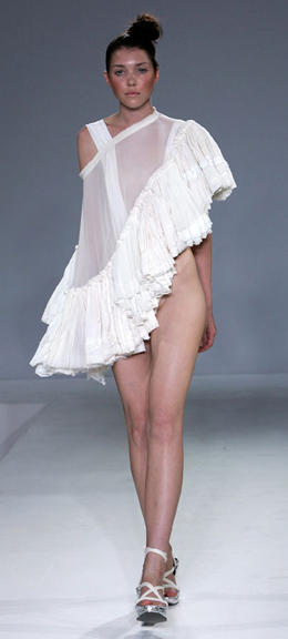 Models show designs of Avshalom GUR's Summer 2007 collection. Photo by Ian Gillett, 2006