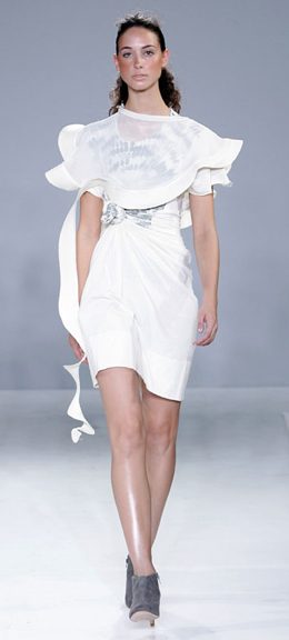 Models show designs of Avshalom GUR's Summer 2007 collection. Photo by Ian Gillett, 2006