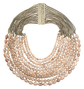 Rosantica - Raissa 24-karat Gold-plated Heliolite Bead Necklace