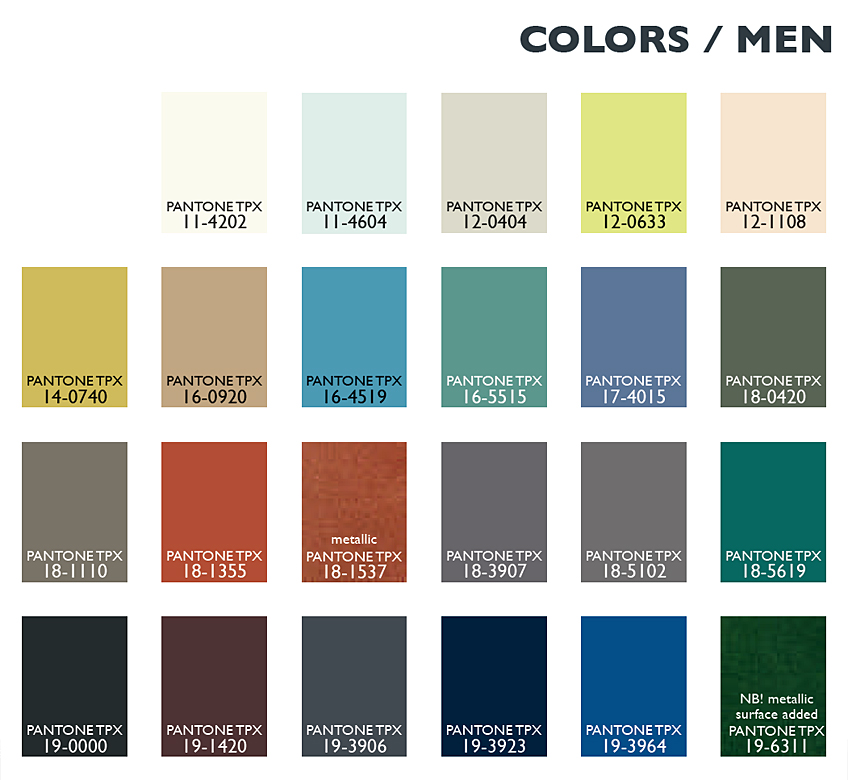 Lenzing Color Trends Autumn/Winter 2014/15 - Menswear