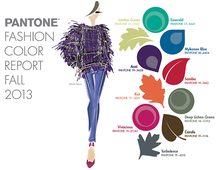 Pantone Fashion Color Report Fall 2013