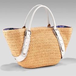 Salvatore Ferragamo Raffia Beach Tote