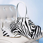 TOD'S Wedge and Bag in Zebra Print