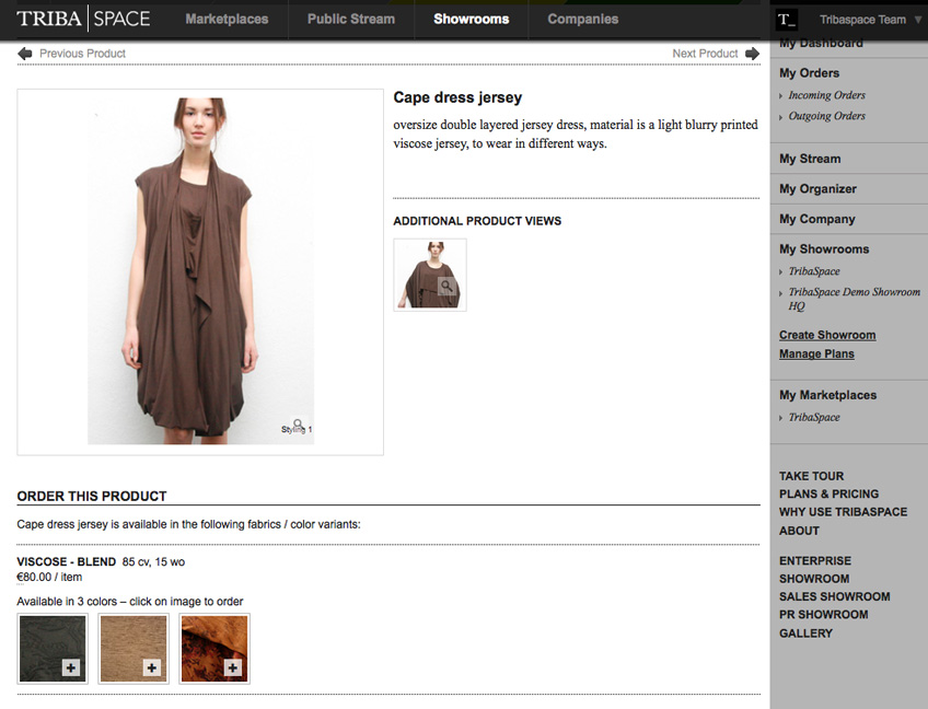 TribaSpace®: The New Fashion Market Online