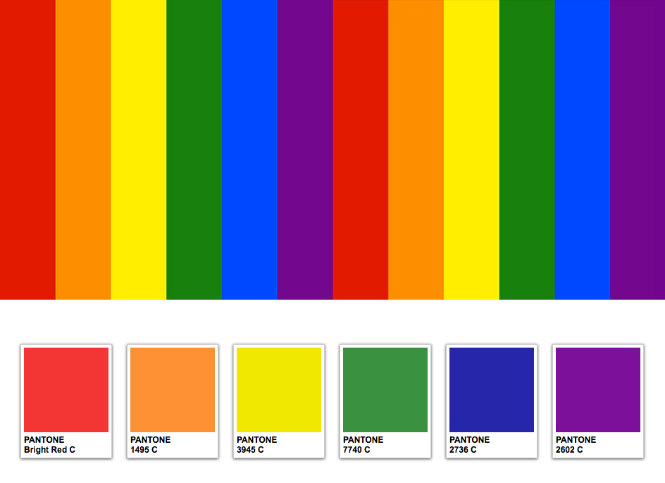 is the gay flag colors the same as the rainbow