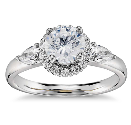 Zac Posen Elsa Oval Diamond Engagement Ring