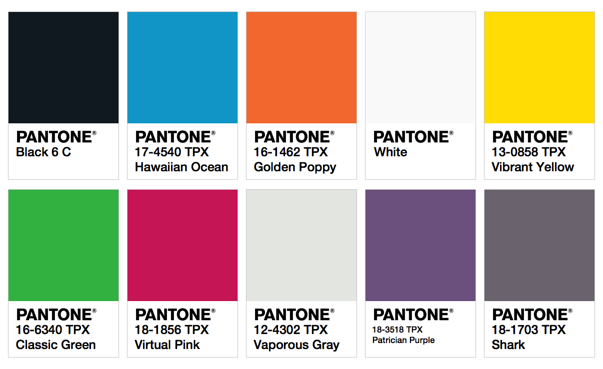  PANTONE  COLORS Fashion Trendsetter