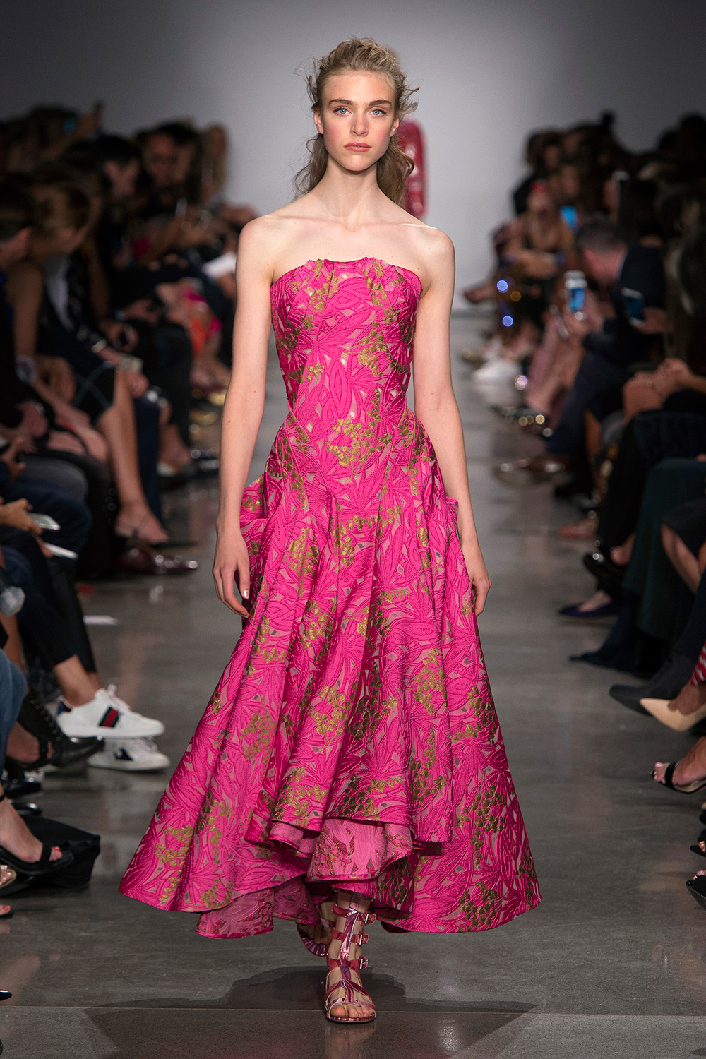 Look 34: Pink and Antique Gold Dress