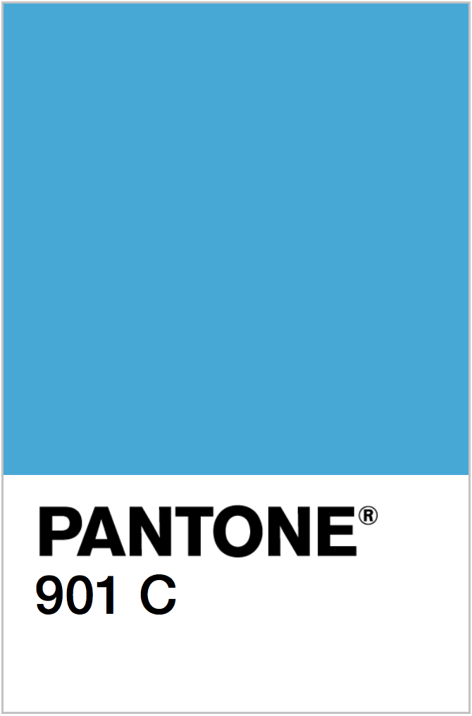 PANTONE NEON BLUE COLOR SWATCH