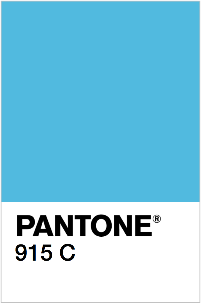 PANTONE NEON BLUE COLOR SWATCH