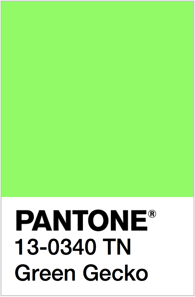 PANTONE NEON GREEN COLOR SWATCH