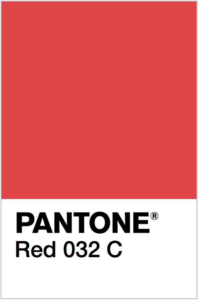 PANTONE NEON RED COLOR SWATCH