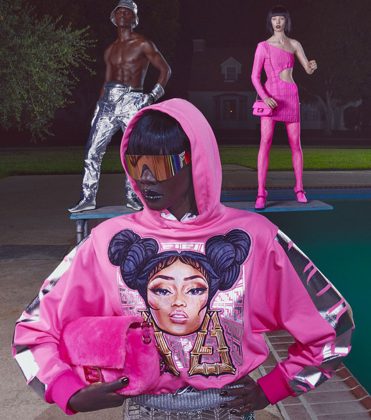 nicki minaj fendi prints on