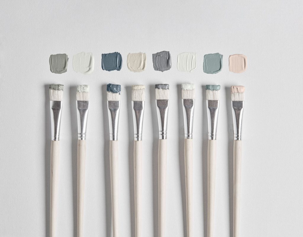 Carefully curated, Cox & Cox's paint collection palette is made up of 16 shades - the four essential neutrals, definitive greys, statement trend, and timeless blues. 