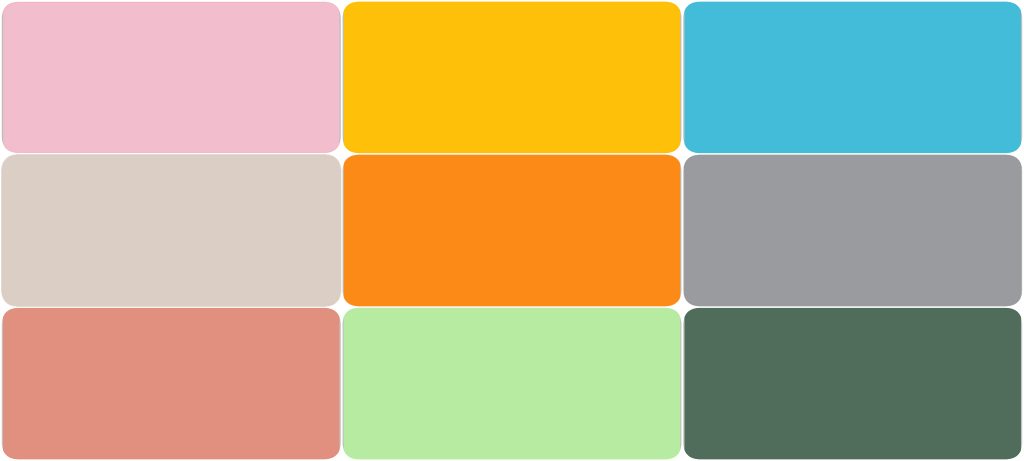 ISPO Color Palette for Spring/Summer 2022.