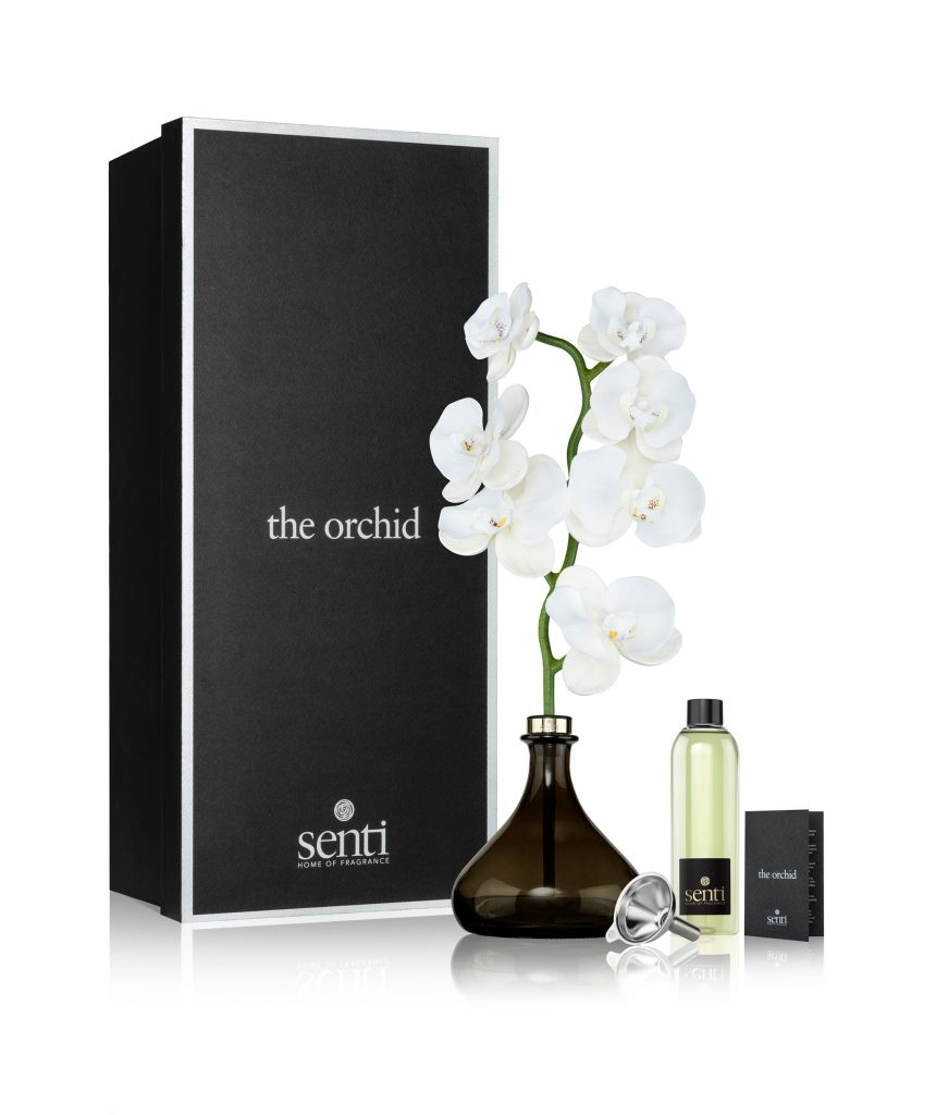 The Senti Orchid is an innovative new way to scent the home through a beautifully crafted diffuser that marries sculpture and fragrance. 