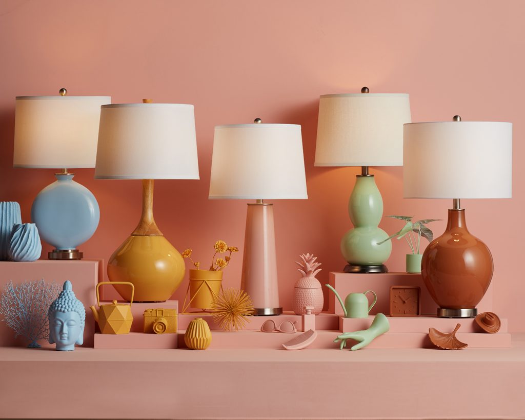 Lamps Plus Partners with Dunn-Edwards to Offer New Color-Focused Lighting and Lamp Shade Collection in Five 2021 Color and Design Trends Paint Colors. 