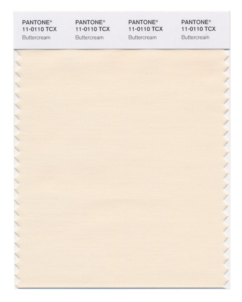 PANTONE 11-0110 TCX Buttercream. Smooth Buttercream is an easy and effortless delicious off- white.