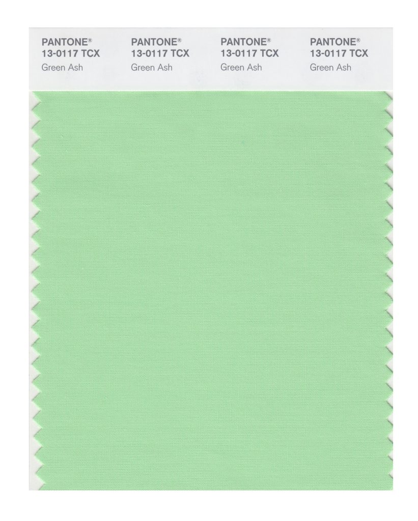 PANTONE 13-0117 TCX Green Ash.
A mentholated Green that cools and soothes