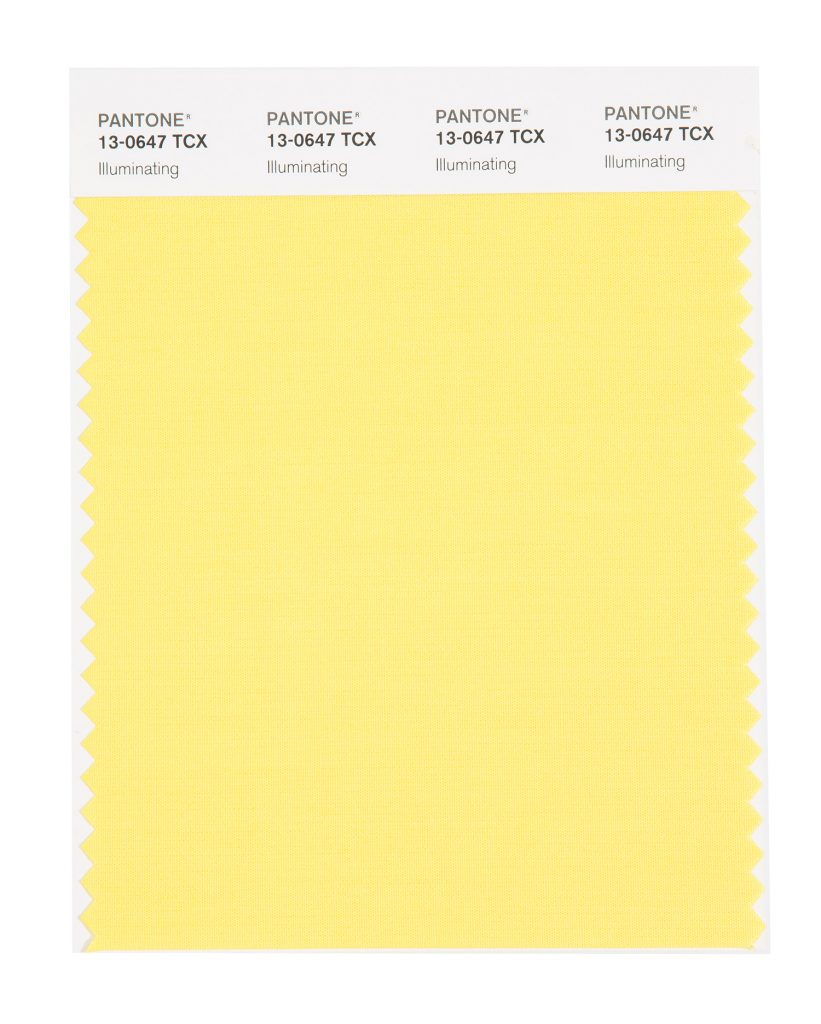 PANTONE 13-0647 TCX Illuminating.
Friendly and joyful, an optimistic yellow offering the promise of a sunny day.