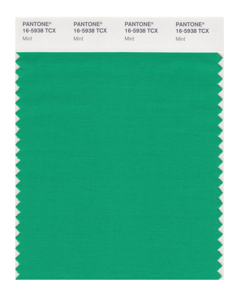 PANTONE 16-5938 TCX Mint.
Tasty mint refreshes and restores