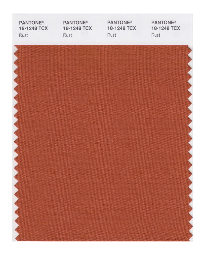 PANTONE 18-1248 TCX Rust.
An earth inspired brown emblematic of Autumn leaves uncharacteristic of a spring palette.