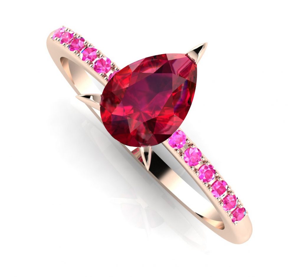Calista: Ruby & Pink Sapphire - Rose Gold Ring. Nikki Galloway from Nude Jewellery shares her predictions for the most popular engagement ring styles for 2021.