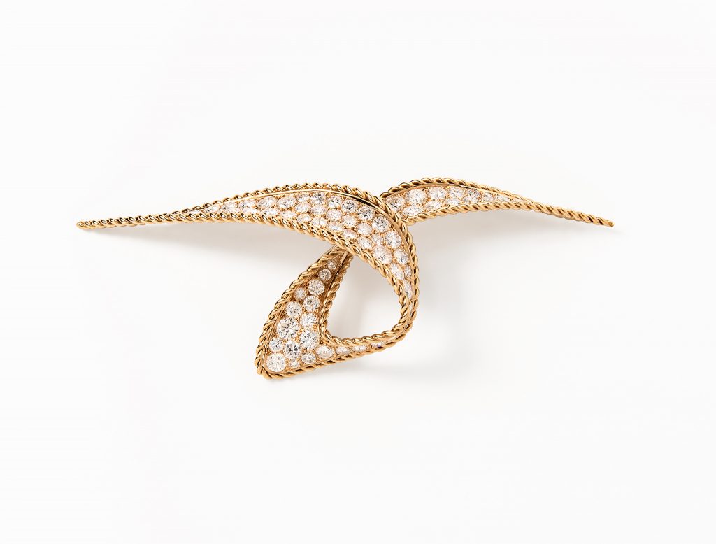 Tiina Smith Jewelry x Michelle Finamore Exhibition - Pierre Sterlé Gold and Diamond Brooch (circa 1950s).