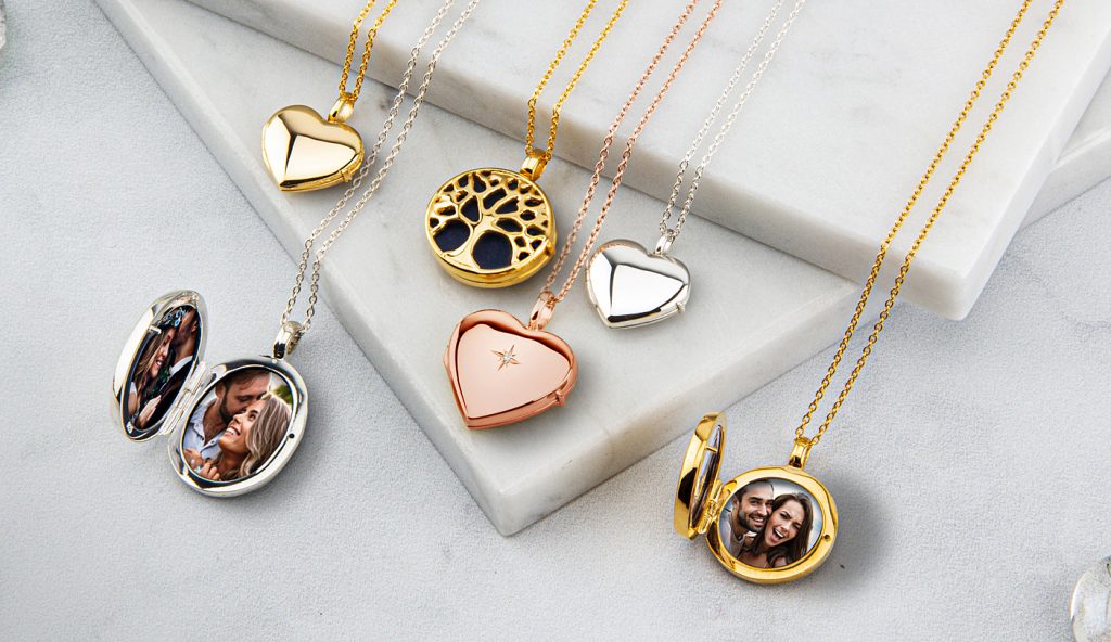 Diamond set solid silver personalized lockets from LoveLox. 