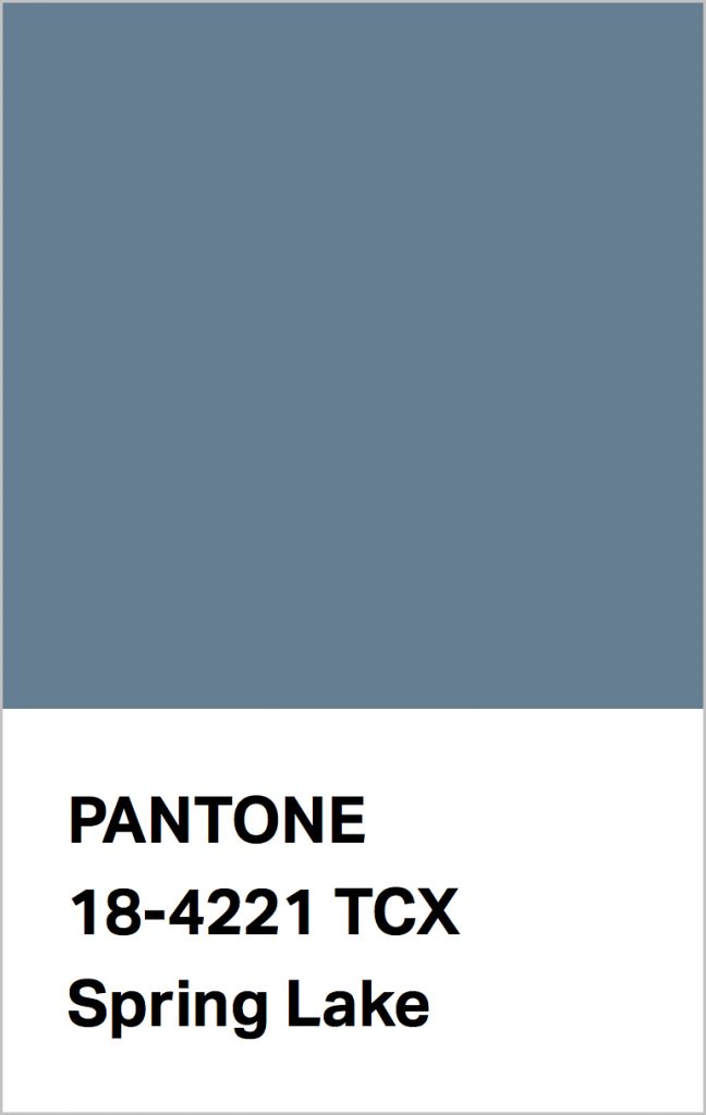 Pantone® Fashion Color Trend Report Autumn/Winter 2021/2022 Colors. PANTONE 18-4221 Spring Lake.