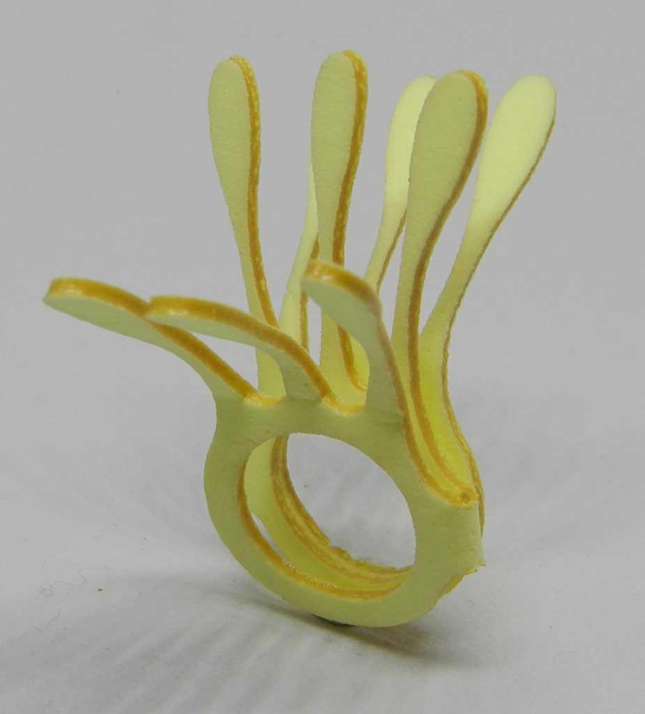 Puntonde Ring, shaped in one of the possible versions, PVA 2 mm.