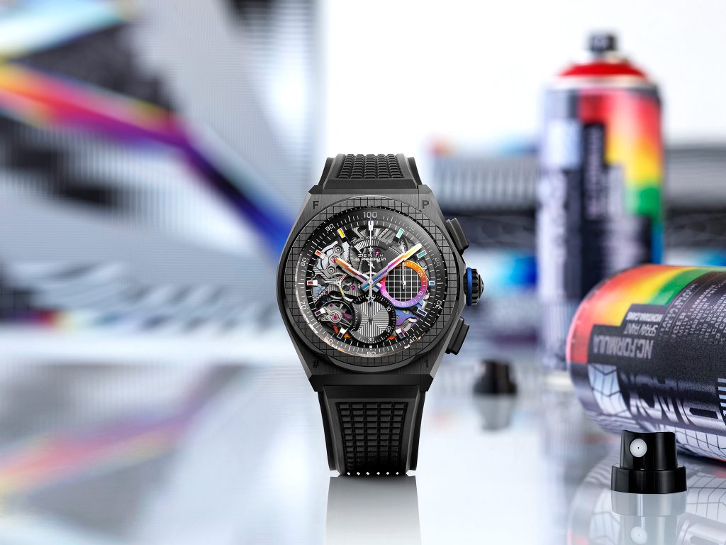 Zenith and Felipe Pantone Collaborate to Create the Manufacture’s First Watch Designed with a Contemporary Artist: Introducing the Defy 21 Felipe Pantone, a Highly Chromatic and Visually Striking Timepiece That Brings a Different Notion of Art to Watchmaking.