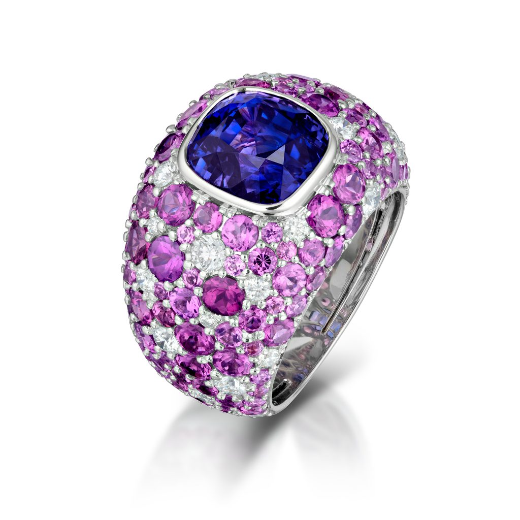 Very Peri Fine Jewelry Picks from Stephen Silver Fine Jewelry - Violet Sapphire and Purple Garnet Ring