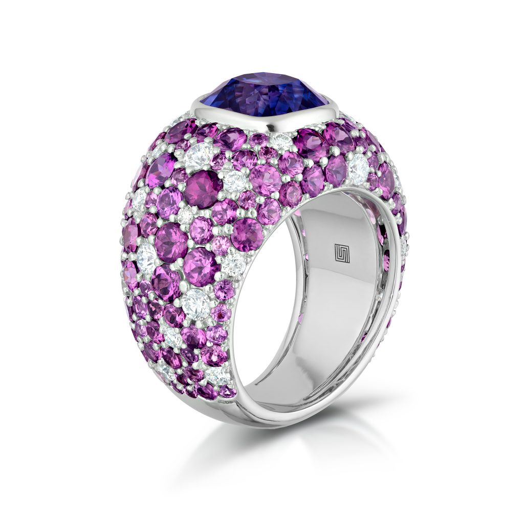 Very Peri Fine Jewelry Picks from Stephen Silver Fine Jewelry - Violet Sapphire and Purple Garnet Ring