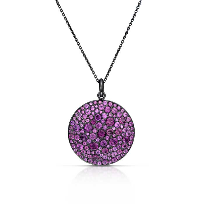 Very Peri Fine Jewelry Picks from Stephen Silver Fine Jewelry - Purple Mozambique Garnet Pavé Pendant