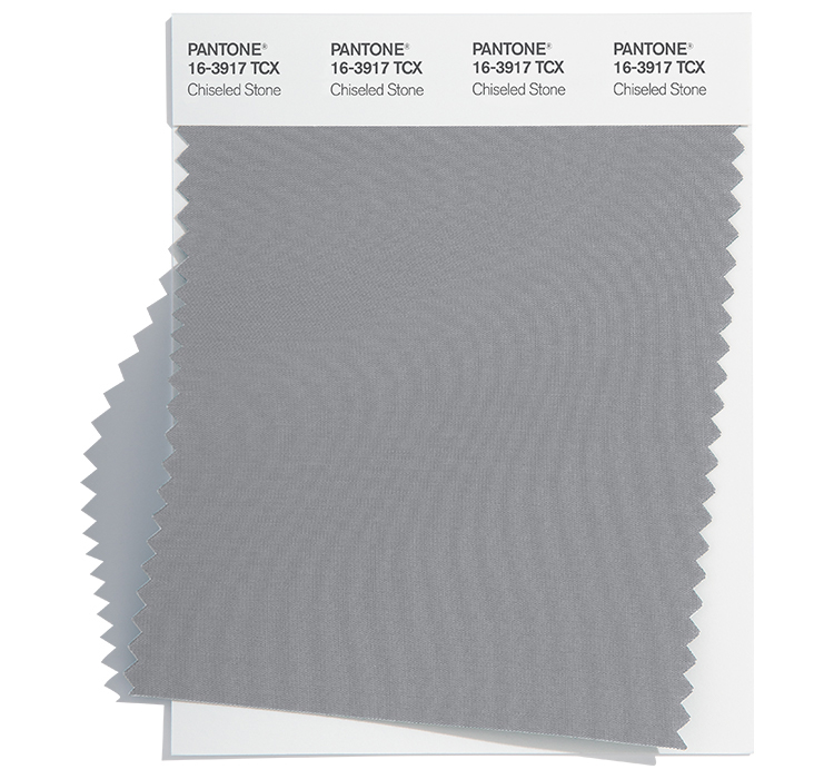 PANTONE 16-3917 Chiseled Stone Fabric Color Swatch. Image: Courtesy of Pantone and HUGE.