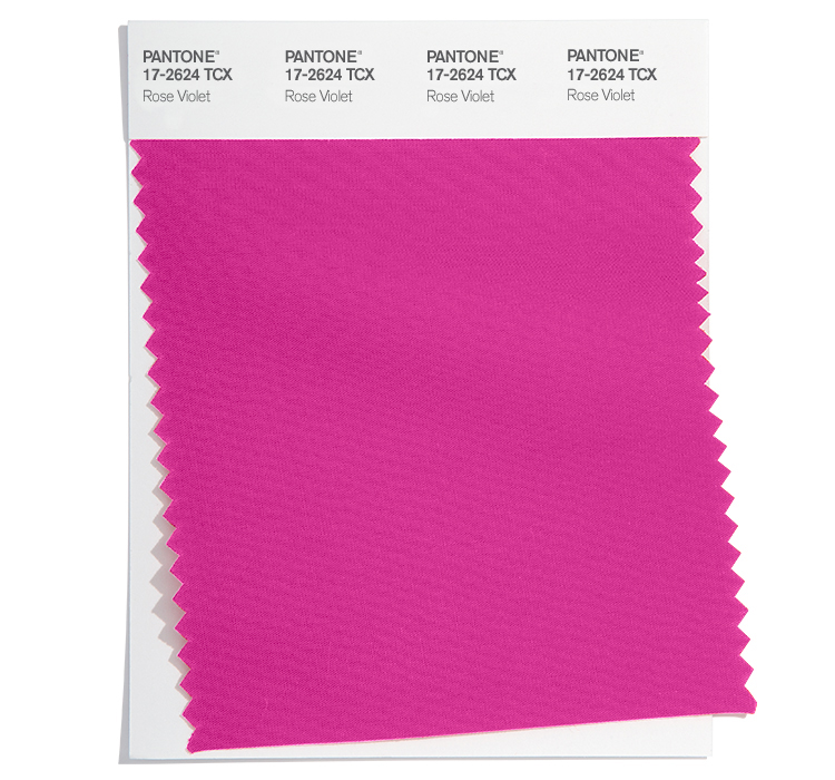 PANTONE 17-2624 Rose Violet Fabric Color Swatch. Image: Courtesy of Pantone and HUGE.