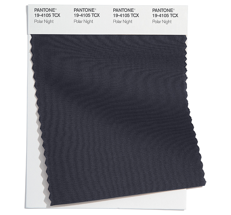 PANTONE 19-4105 Polar Night Fabric Color Swatch. Image: Courtesy of Pantone and HUGE.
