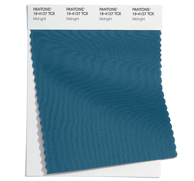 PANTONE 19-4127 Midnight Fabric Color Swatch. Image: Courtesy of Pantone and HUGE.