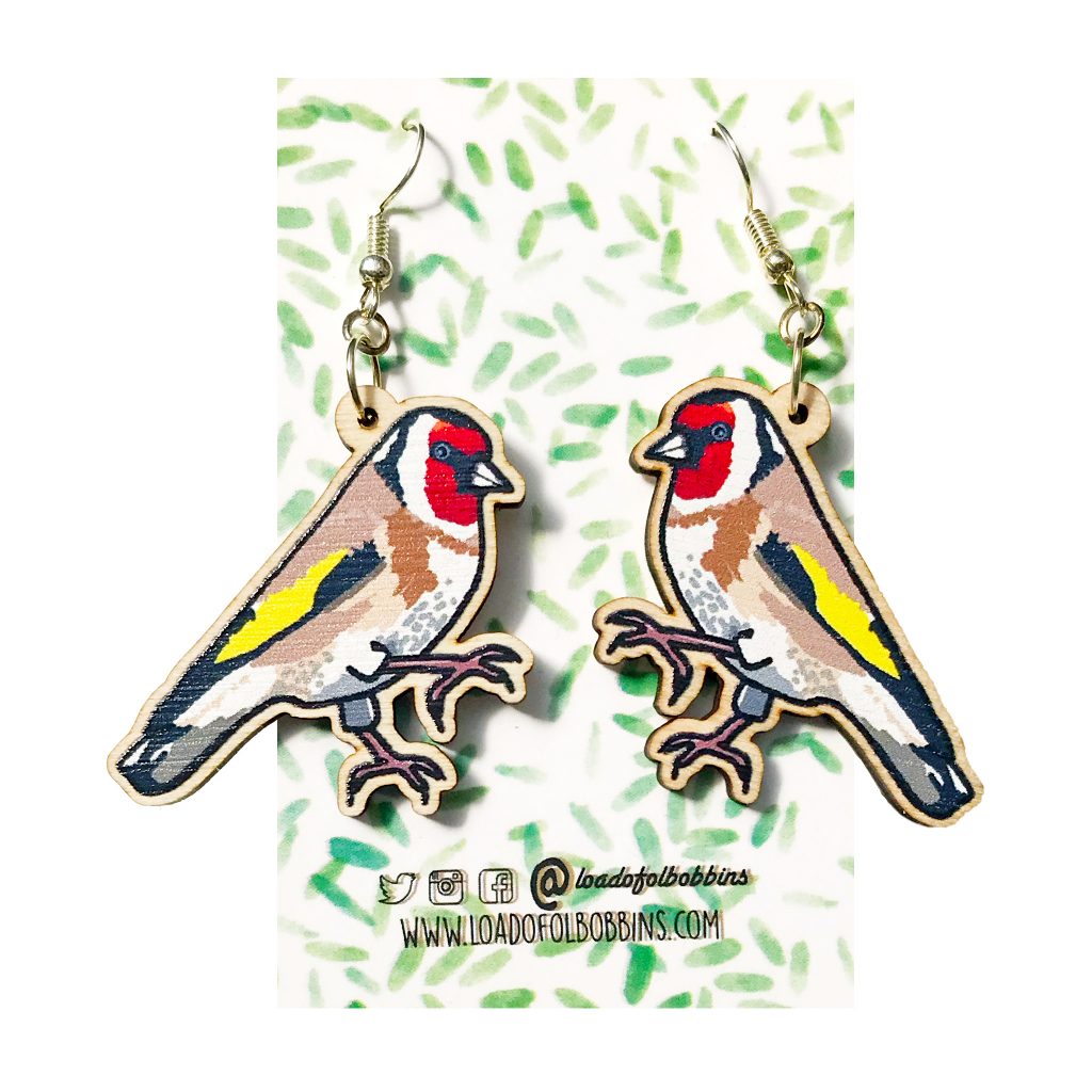Loadofolbobbins - Goldfinch Earrings