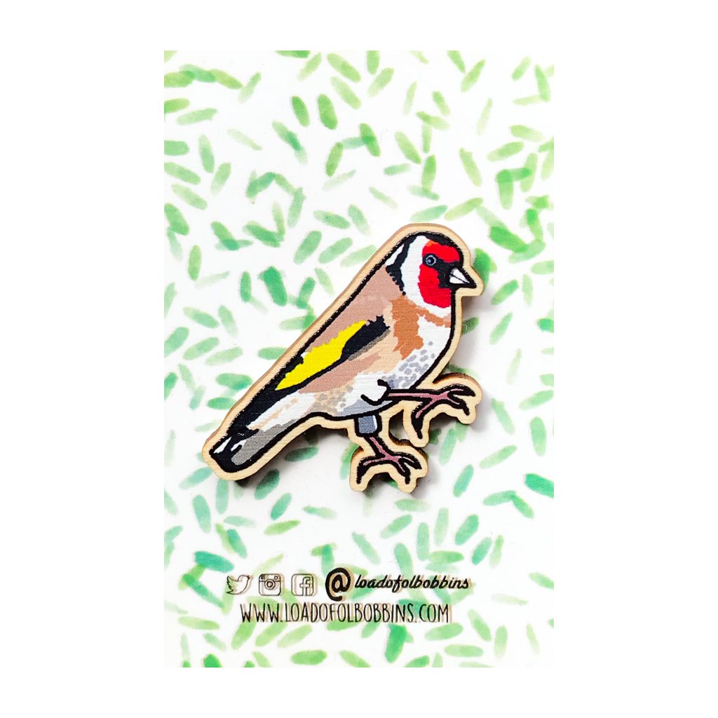 Loadofolbobbins - Goldfinch Lapel Pin.