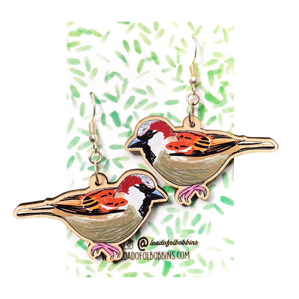 Loadofolbobbins - Sparrow Earrings.